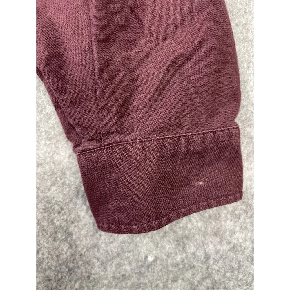 Vintage 90s Polo Ralph Lauren Rugby Shirt XXL Maroon Bleecker Quilted Button‎ Up